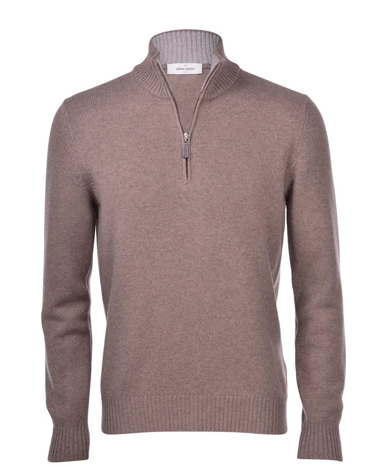 Gran Sasso Pullover Zip MBruin 55126/19690