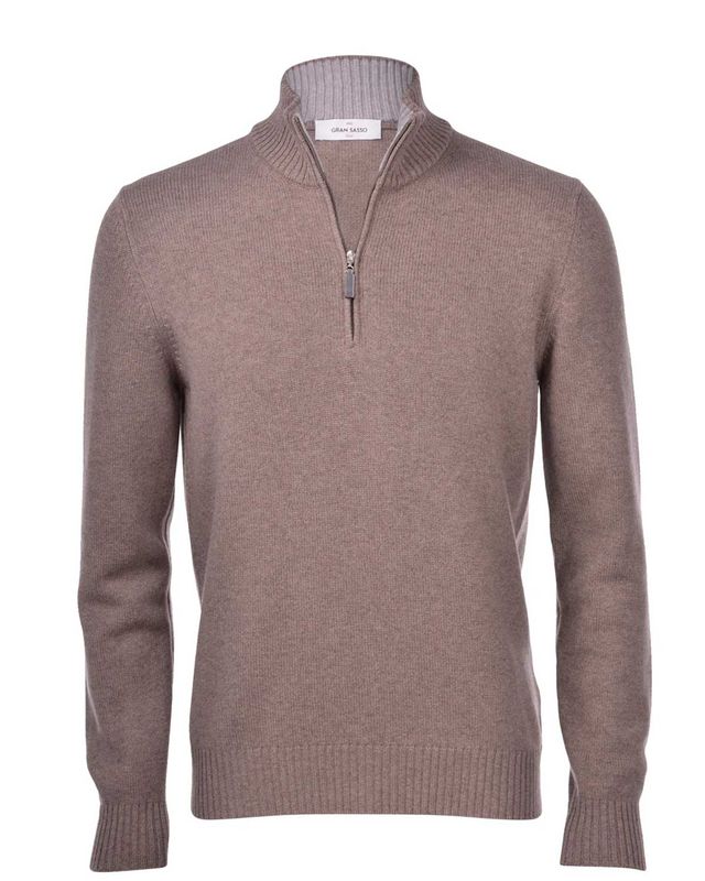 Gran Sasso Pullover Zip MBruin 55126/19690