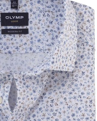Close-up of the collar of Olymp Luxor Modern Fit shirt 12967400 with global-kent collar.
