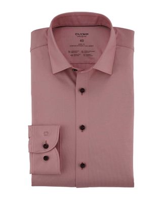 Olymp Level Five 24/Seven Body Fit Shirt Mauve – Front View

