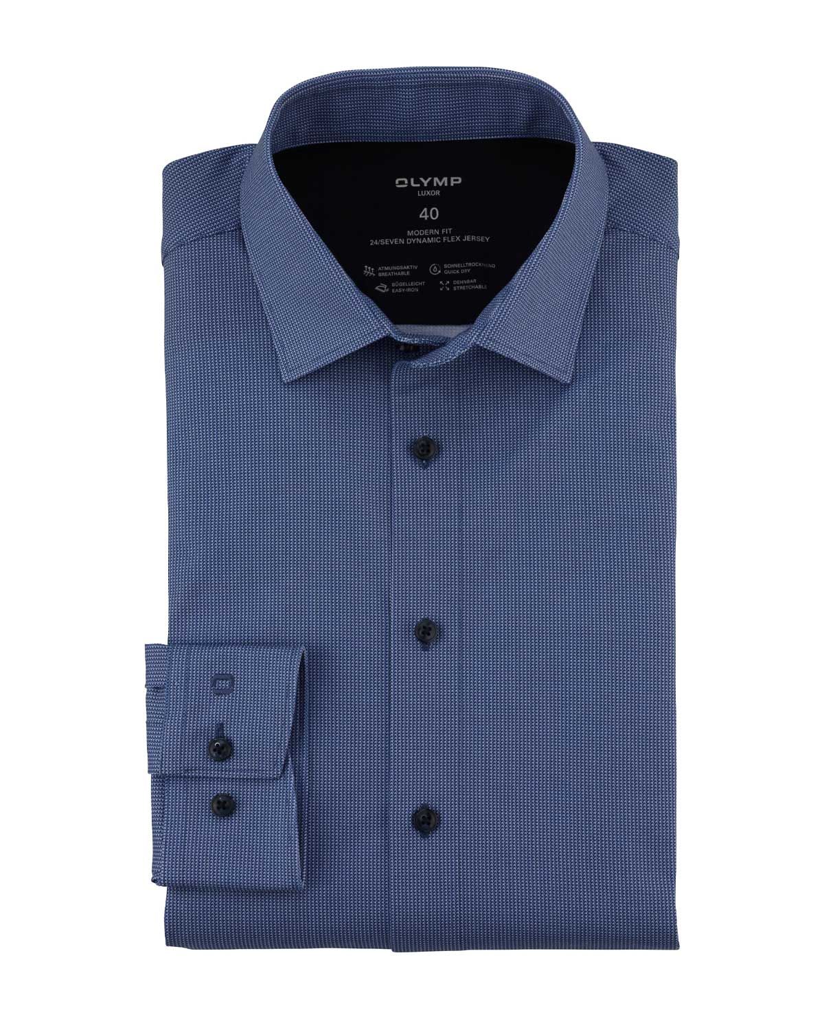 Olymp Luxor 24/Seven Shirt Blue – Modern Fit, New Kent