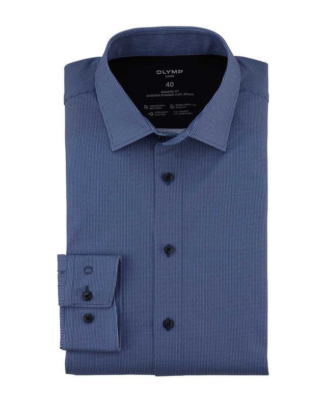 Olymp Luxor 24/Seven Shirt Blue – Modern Fit, New Kent