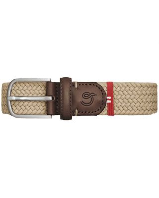 La Boucle Dubai belt in Beige, elastic and stylish with a nickel-free buckle and Italian leather.