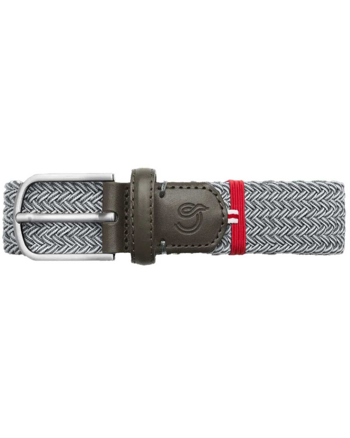 Île De Ré La Boucle belt dark grey and white – elastic and stylish men&#39;s accessory.
