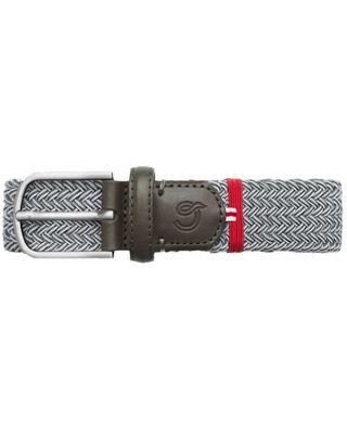 Île De Ré La Boucle belt dark grey and white – elastic and stylish men&#39;s accessory.