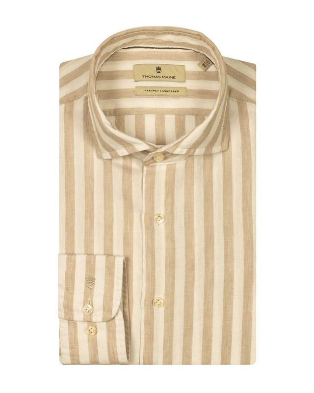 Thomas Maine Shirt lm MBeige 517719