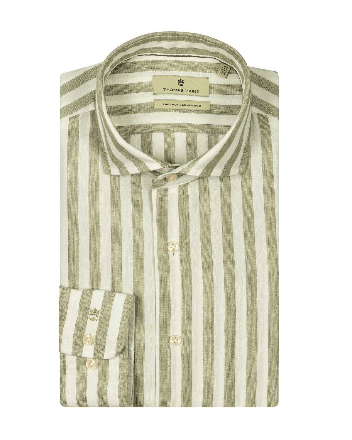 Thomas Maine Shirt lm MGroen 517719