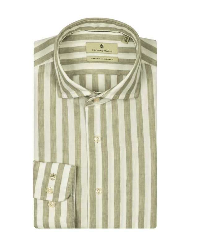 Thomas Maine Shirt lm MGroen 517719