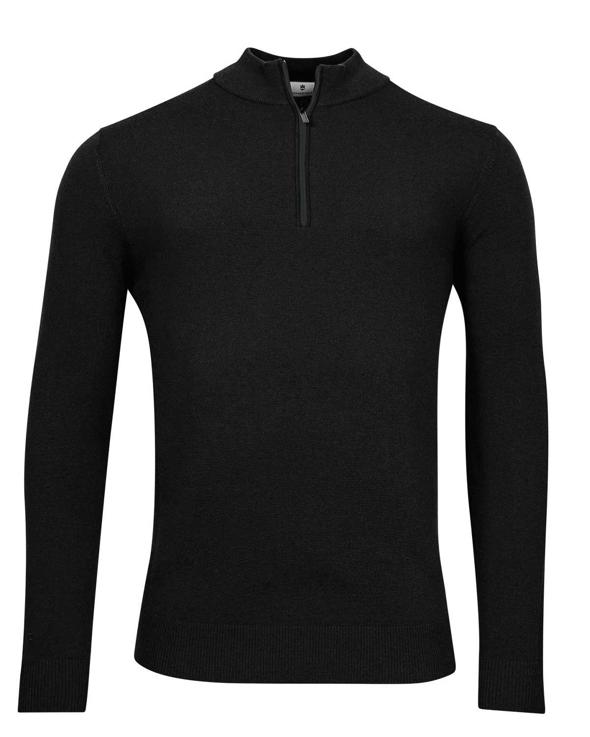 Thomas Maine Pullover zip Zwart 3284TM200