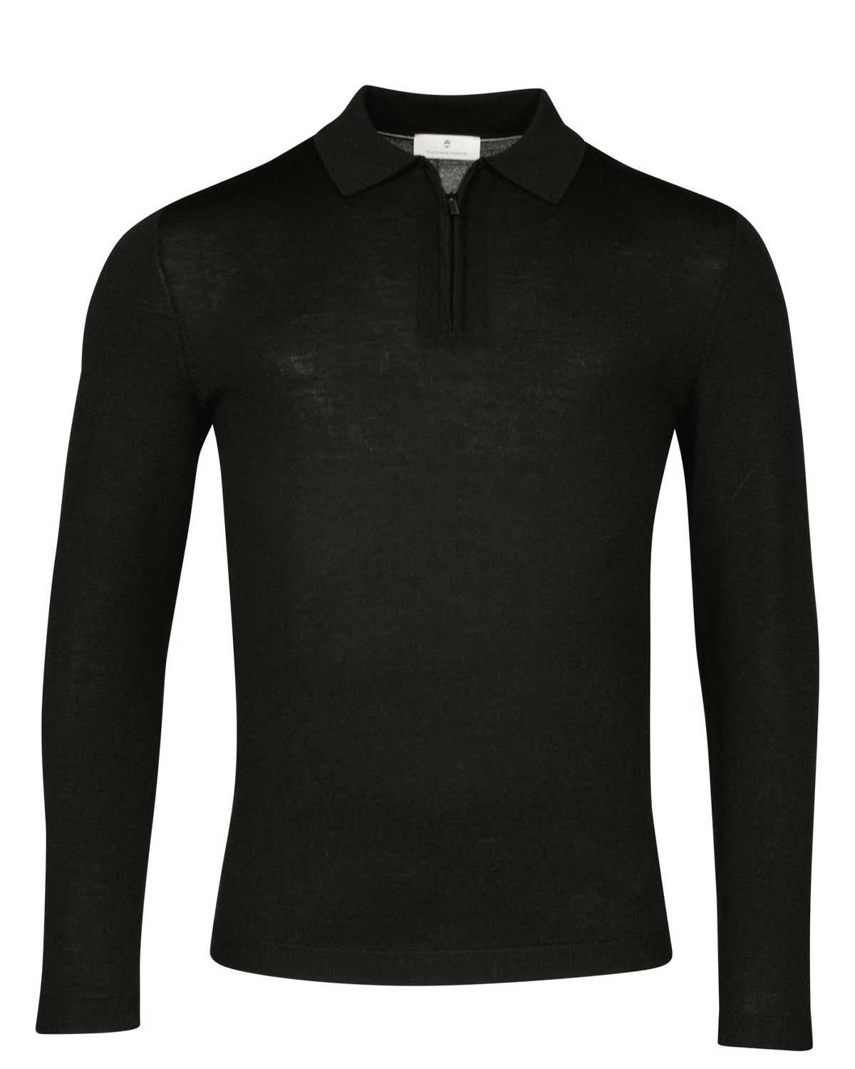 Thomas Maine Pullover Zip Zwart 4283TM105