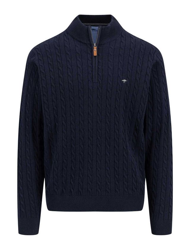 Fynch Hatton Pull zip DBlauw 1412226