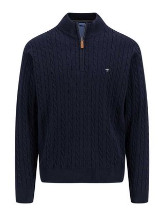Fynch Hatton Pull zip DBlauw 1412226