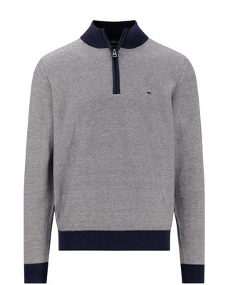 Fynch Hatton Pull zip DBlauw 1502618