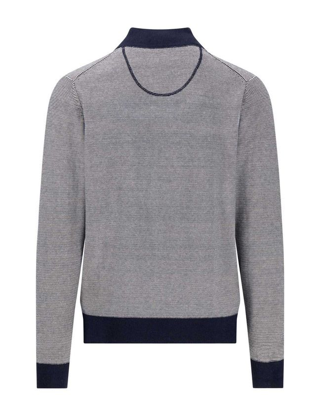 Fynch Hatton Pull zip DBlauw 1502618