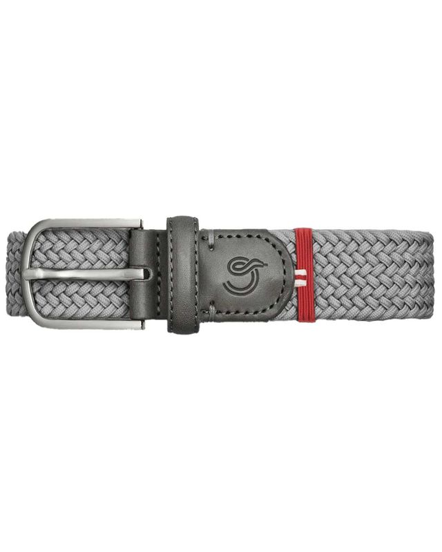 La Boucle Forte Dei Marmi riem desert taupe – close-up van gesp en vlechtwerk