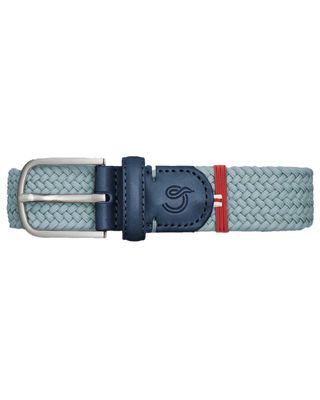 La Boucle Portofino riem lichtblauw – close-up van gesp en gevlochten band