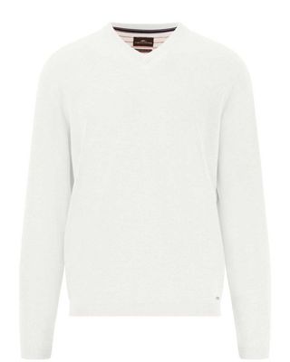 Fynch-Hatton V-hals pullover off-white voorkant – model 1502315-824