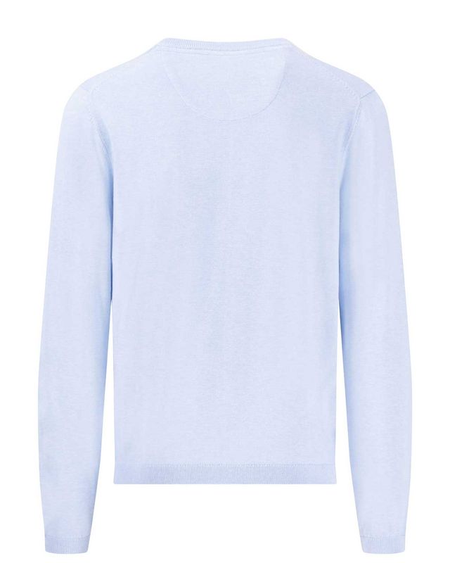 Fynch-Hatton V-hals pullover lichtblauw achterkant – model 1502315-607