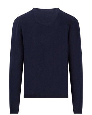 Achteraanzicht van de Fynch-Hatton pullover 1313 in donkerblauw (kleur 690)