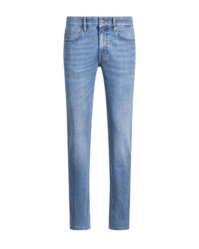 Lichtblauwe slim-fit jeans van Hugo Boss met stretch en karakteristiek zomers denim.
