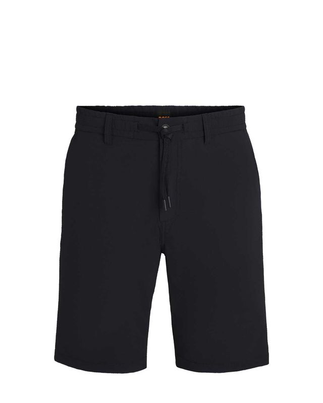 Hugo Boss Bermuda short donkerblauw 50536873-404 in seersucker stretchmateriaal