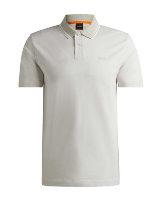 Hugo Boss polo beige 50507814-271 van Oxfordkatoen met piquéstructuur