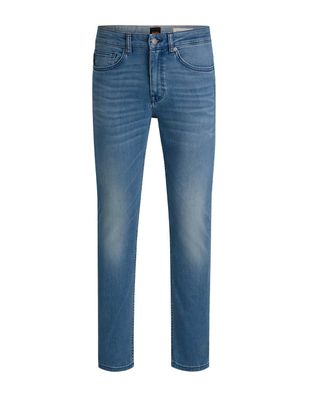 Lichtblauwe Hugo Boss jeans 50532528 Delaware in slim fit super-stretch denim

