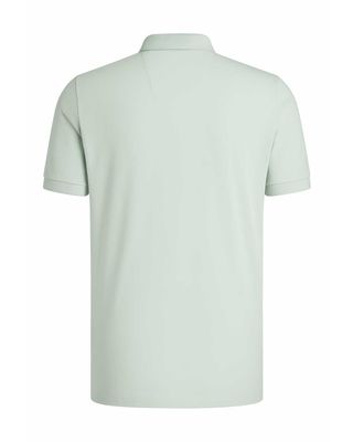 Achterkant van de Hugo Boss polo in Mint Green met korte mouwen en klassieke kraag