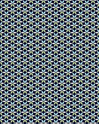 DESOTO jersey overhemd 82232-3 623 met geometrisch blauw-groen motief zie details

