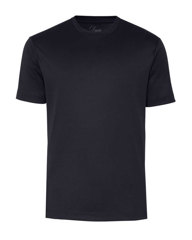 Donkerblauw DESOTO Luxury T-shirt met ronde hals en rechte pasvorm, model 71571-30 506