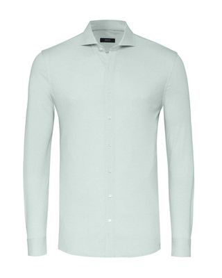 Lichtgroen DESOTO jersey overhemd met Cutaway boord en mother-of-pearl knopen, model 84008-30-631