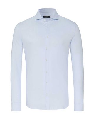 Lichtblauw Desoto jersey overhemd 10008-30-507, voorkant zonder model