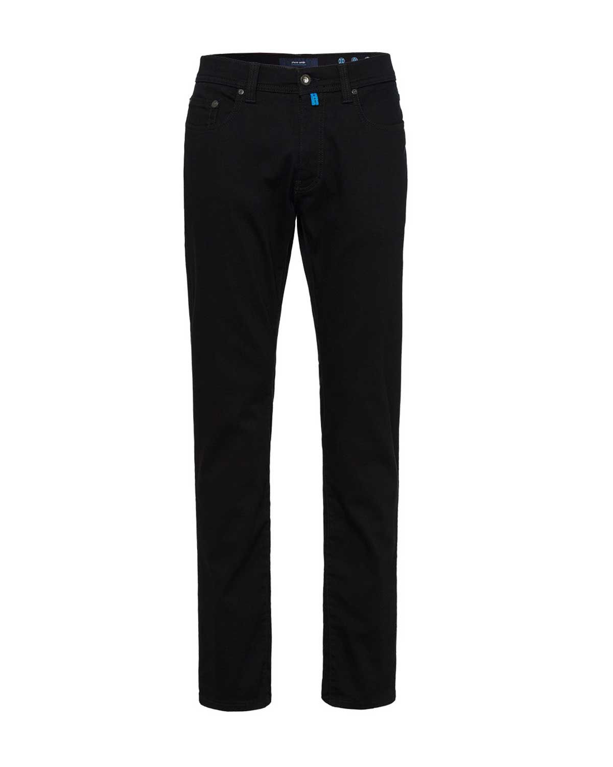 Vrijstaand beeld van Pierre Cardin FutureFlex jeans in zwart, tapered fit 5-pocket