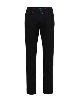 Vrijstaand beeld van Pierre Cardin FutureFlex jeans in zwart, tapered fit 5-pocket