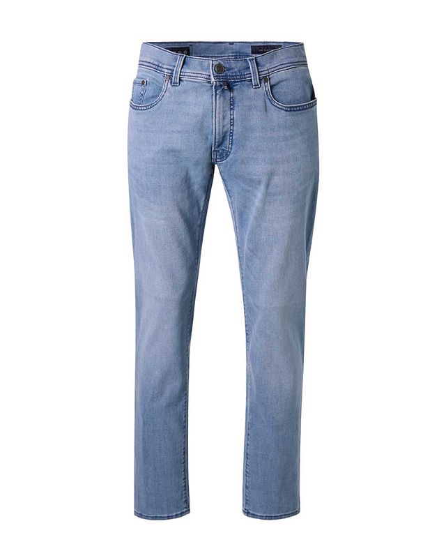 Voorzijde van de Pierre Cardin Futureflex jeans in lichtblauw, model 34510 8054 6854