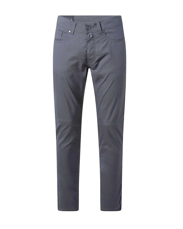 Pierre Cardin Futureflex broek 34540 1060 in middenblauw met structuur en comfortabele tapered fit