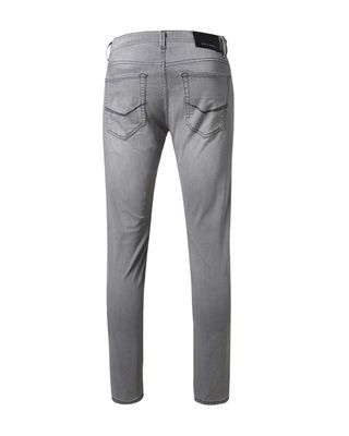 Lichtgrijze Pierre Cardin Futureflex jeans gedragen door model, vooraanzicht