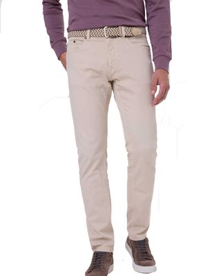 Beige Lyon Tapered jeans van Pierre Cardin, model 34510 8148 1116, regular waist met 5-pocket