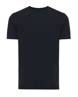 Vooraanzicht Genti donkerblauw T-shirt J2013-1202 met ronde hals