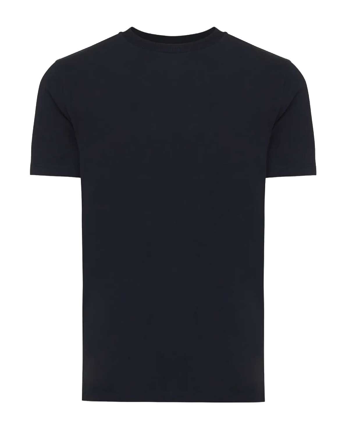 Voorkant lichtblauw Genti T-shirt met ronde hals
