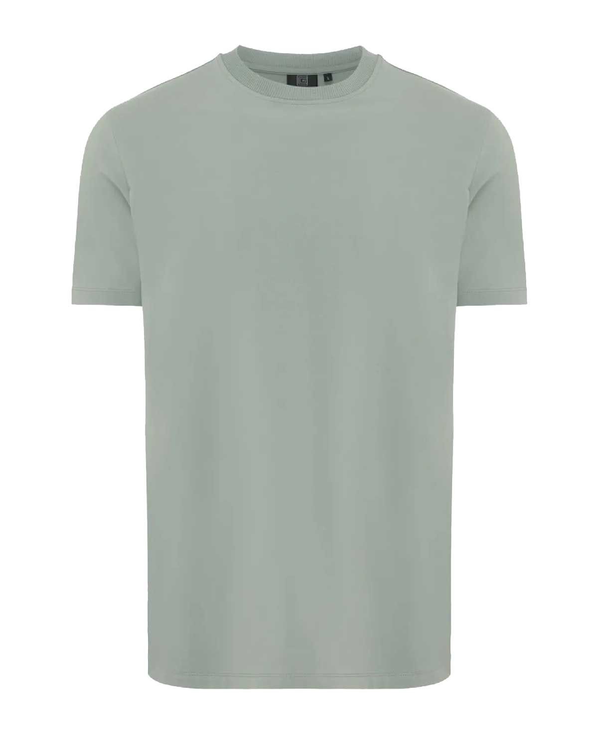 Vooraanzicht groen Genti T-shirt K20415-1260 met slim fit