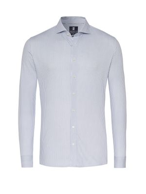 Desoto jersey overhemd blauw streep, vooraanzicht

