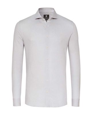 Desoto jersey overhemd in grijs pied-de-poule patroon, vooraanzicht

