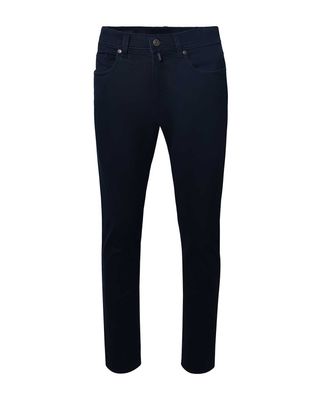 Donkerblauwe Pierre Cardin PC-Lyon C3 herenbroek, vooraanzicht