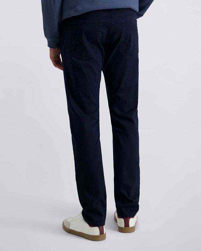 Donkerblauwe Pierre Cardin PC-Lyon C3 herenbroek, achteraanzicht