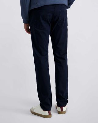 Donkerblauwe Pierre Cardin PC-Lyon C3 herenbroek, achteraanzicht