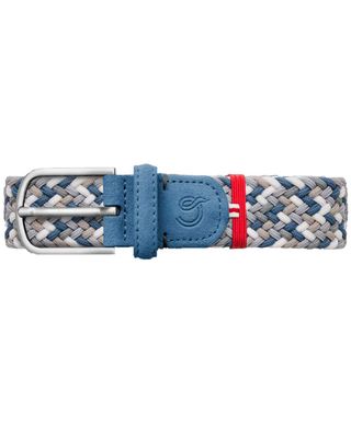 Hoofdafbeelding: La Boucle The Beverly Hills riem van suède in lichtblauw gevlochten design