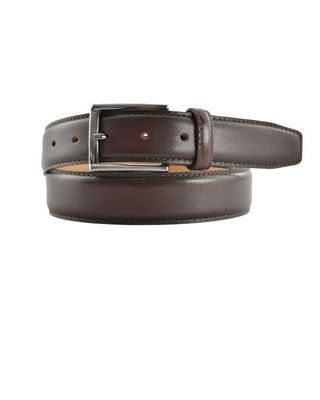 Ceintuur Classic Luxe 100% leren herenriem 3,5 cm – donkerbruin met nikkelvrije gesp, inkortbaar.