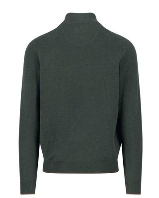 Achterzijde van Fynch Hatton trui 1514219 in donker groene kleur dark ivy met casual fit pasvorm