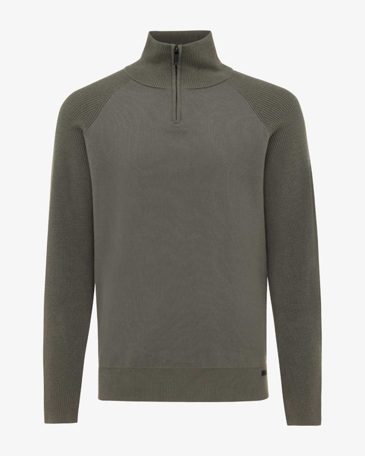 Genti zip turtle neck K3159-3278-170 in groen, voorkant
